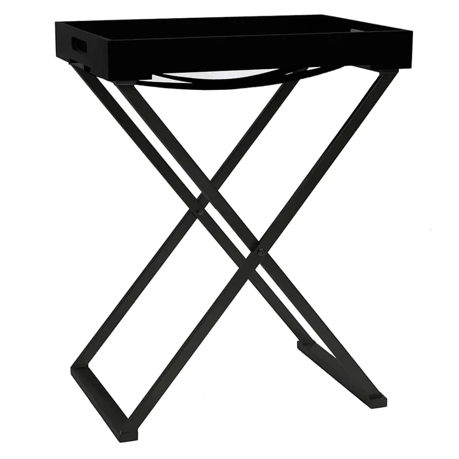 Table pliable Noir 48x34x61 cm MDF - 2