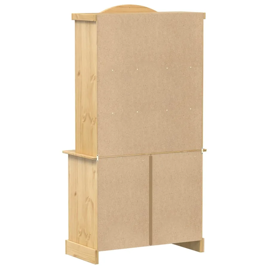 Vitrine en verre Corona 100x48,5x179 cm bois massif de pin - 6