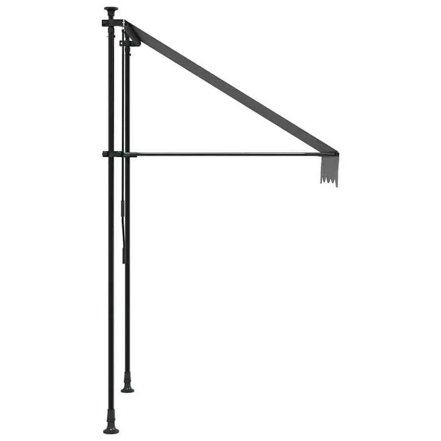 Auvent rétractable anthracite 100x150 m tissu et acier - 5