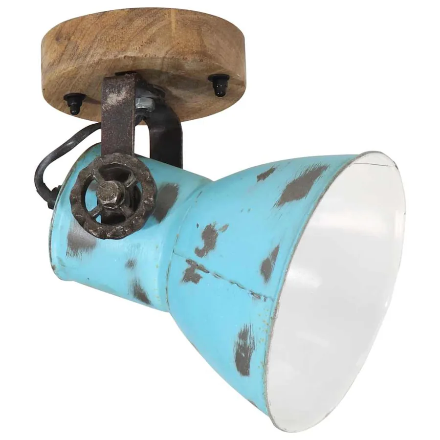 Lampe murale 25 W bleu délavé 11,5x11,5x25 cm E27 - 2