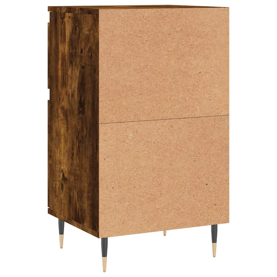 Buffet chêne fumé 40x35x70 cm bois d'ingénierie - 8