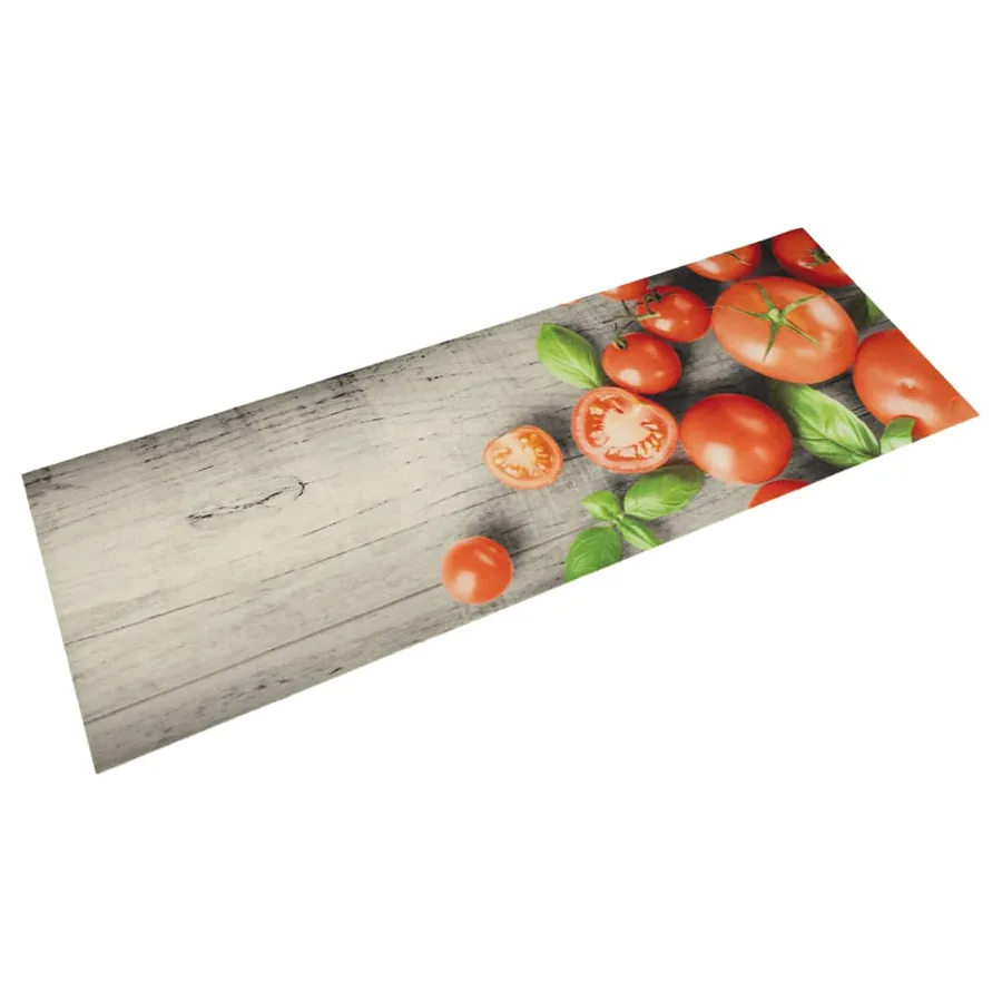 Tapis de cuisine lavable impression de tomates 45x150cm velours