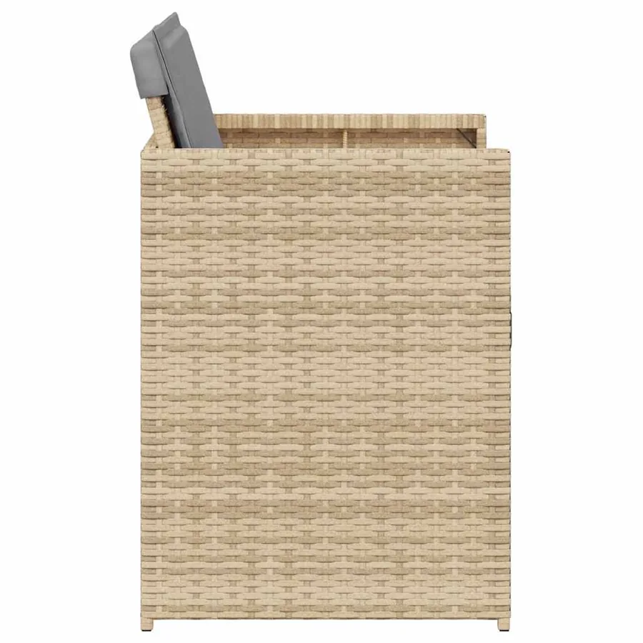 Chaises de jardin avec coussins lot de 4 mélange beige - 6