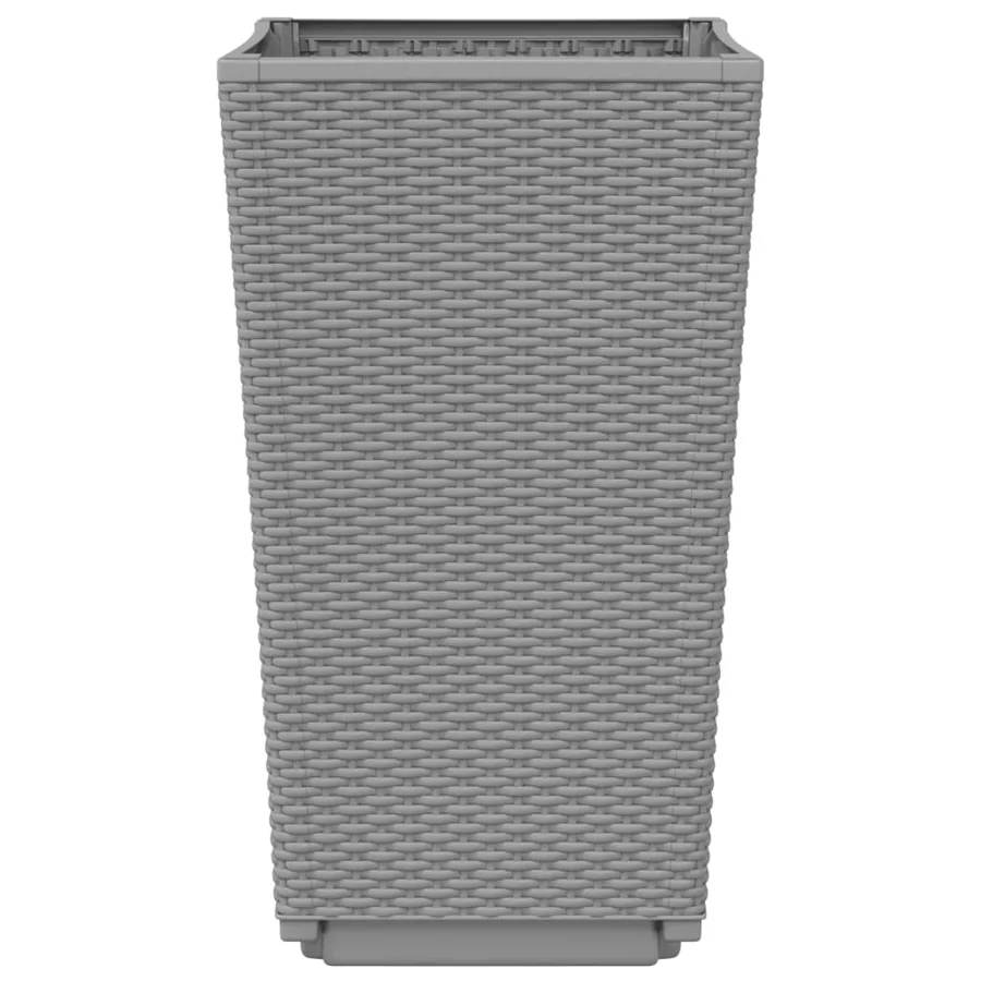 Jardinières 4 pcs gris clair 32,5x32,5x57 cm polypropylène - 6