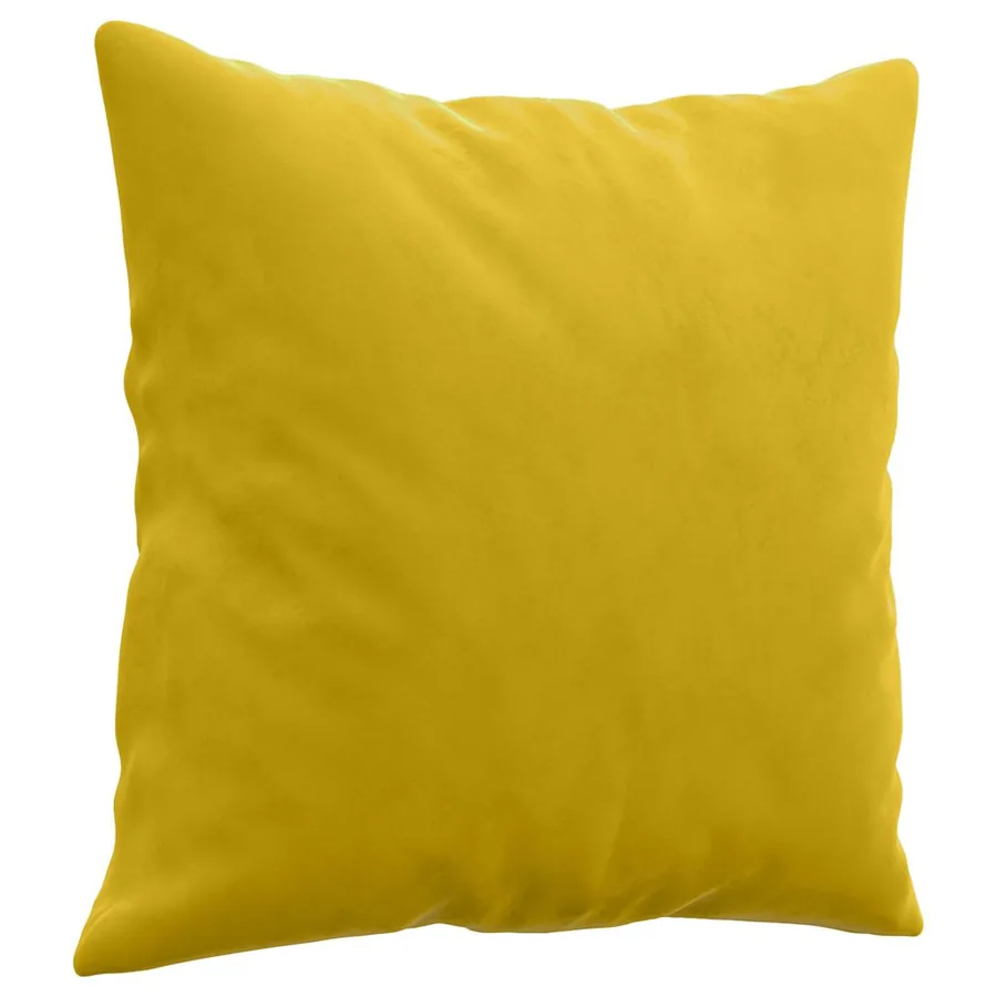 Ensemble de canapés 2 pcs avec coussins jaune velours - 5