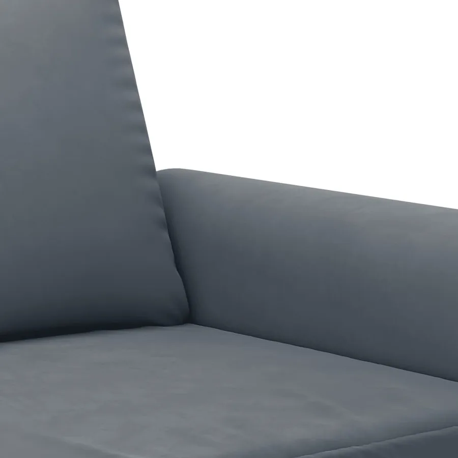 Ensemble de canapés 4 pcs avec coussins gris foncé velours - 8
