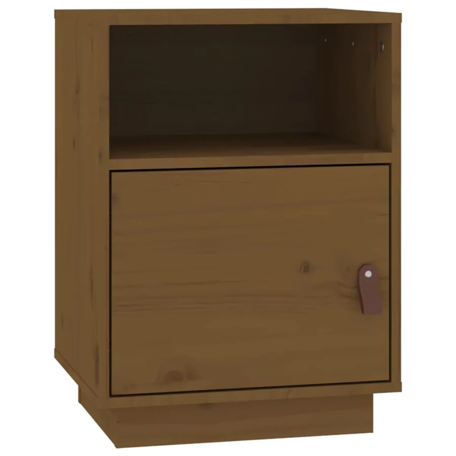 Table de chevet Marron miel 40x34x55 cm Bois de pin massif - 2