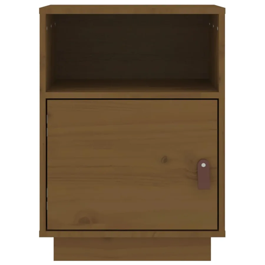 Table de chevet Marron miel 40x34x55 cm Bois de pin massif - 6