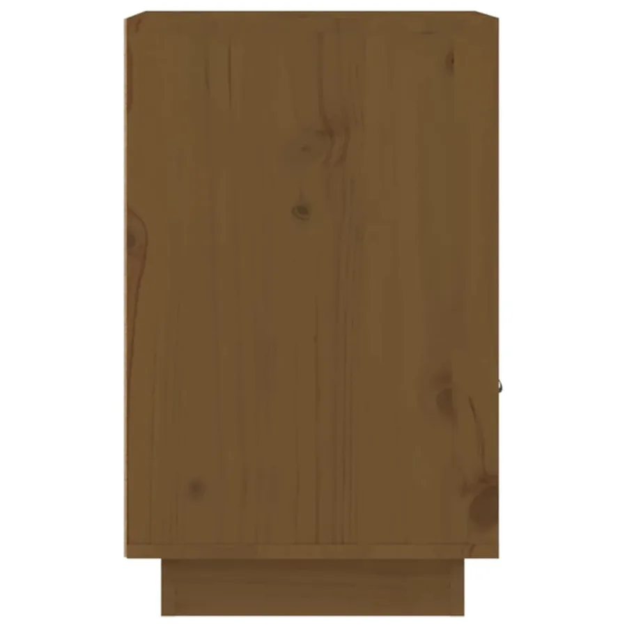 Table de chevet Marron miel 40x34x55 cm Bois de pin massif - 7