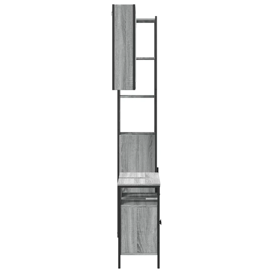 Ensemble d'armoires de salle de bain 3 pcs sonoma gris - 7