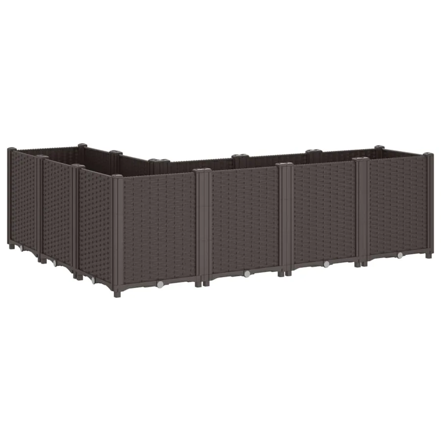 Jardinière marron 160x120x53 cm polypropylène - 5