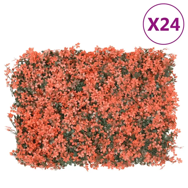 Clôture feuilles d’érable artificielle 24 pcs 40x60 cm