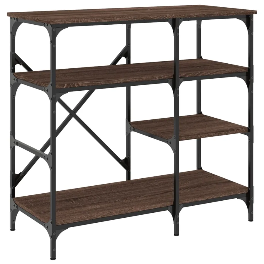 Support de boulanger chêne marron bois d’ingénierie et métal - 2