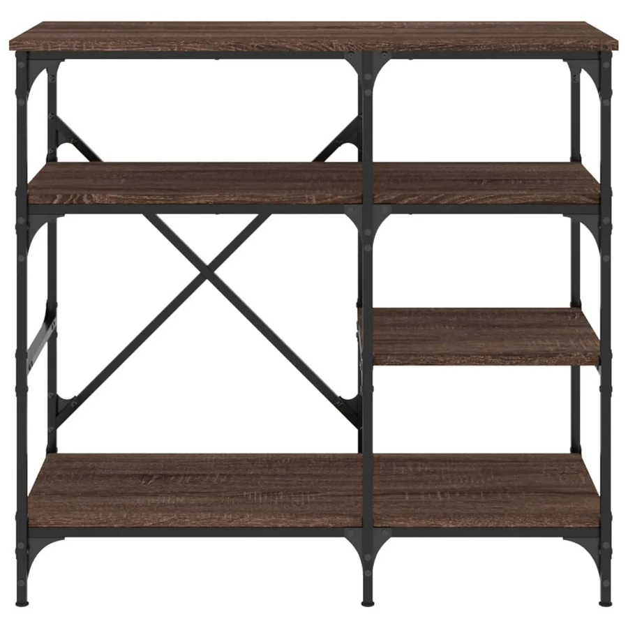 Support de boulanger chêne marron bois d’ingénierie et métal - 4