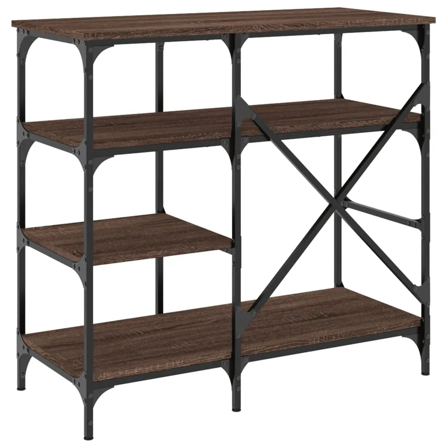Support de boulanger chêne marron bois d’ingénierie et métal - 6