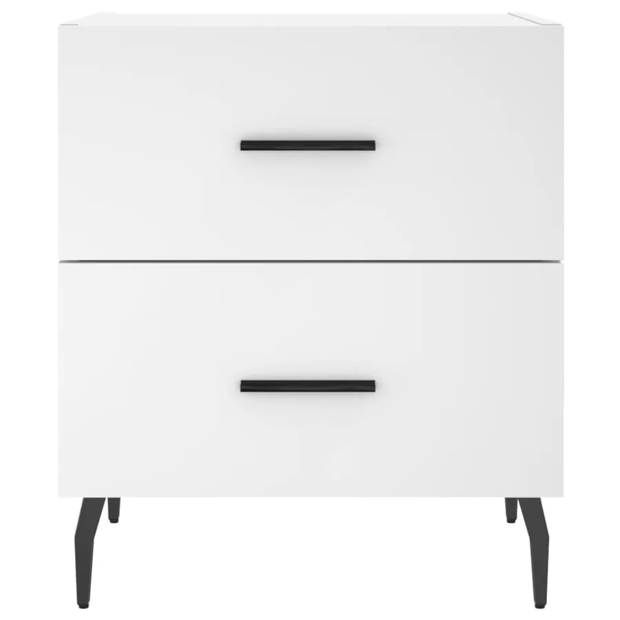Tables de chevet 2 pcs blanc 40x35x47,5 cm bois d’ingénierie - 6
