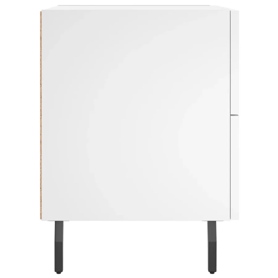 Tables de chevet 2 pcs blanc 40x35x47,5 cm bois d’ingénierie - 7