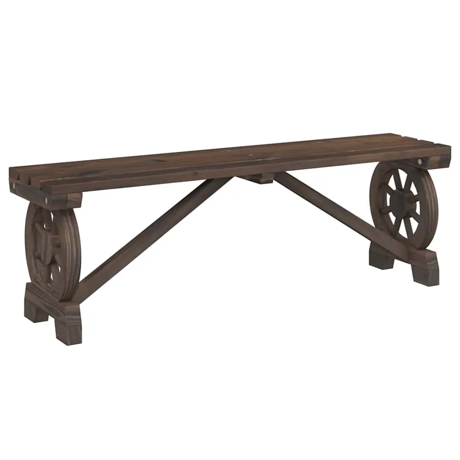 Banc de jardin 115 cm bois de sapin massif - 2