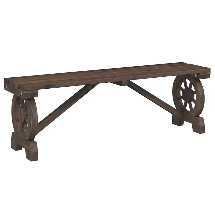 Banc de jardin 115 cm bois de sapin massif - 6