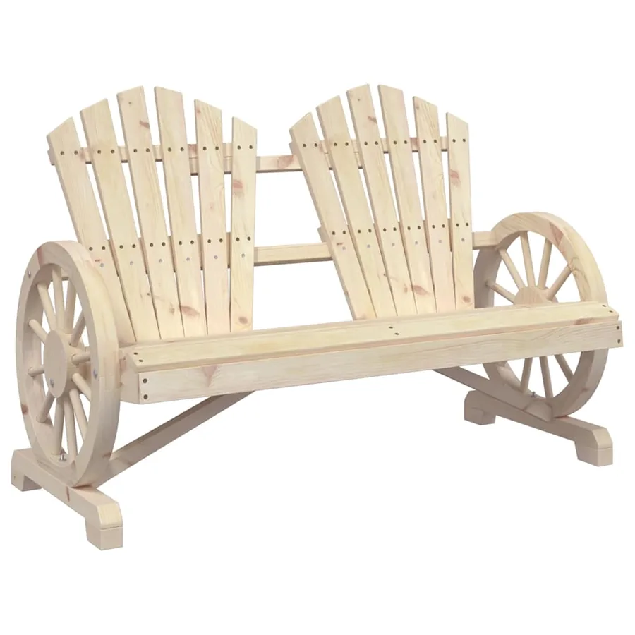 Chaise de jardin Adirondack 2 places bois de sapin massif - 2