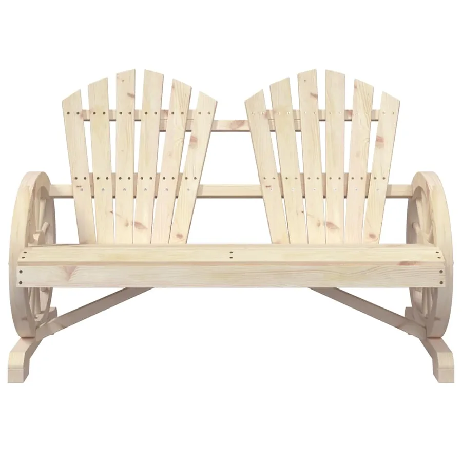 Chaise de jardin Adirondack 2 places bois de sapin massif - 4