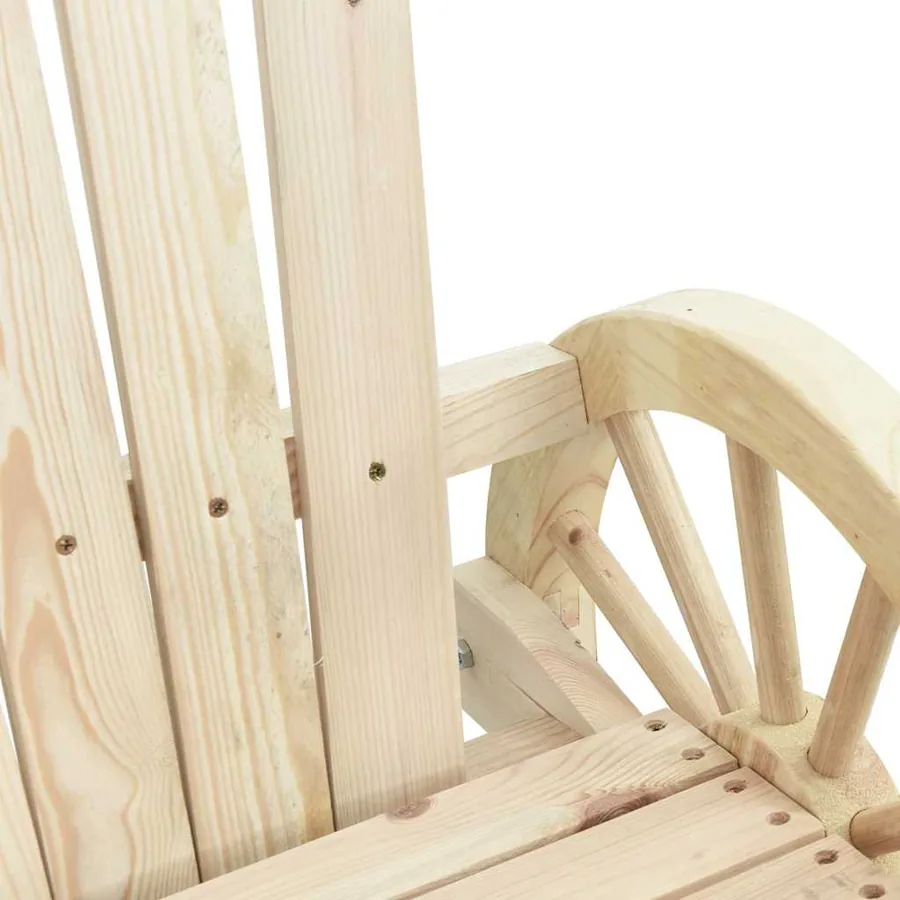 Chaise de jardin Adirondack 2 places bois de sapin massif - 7