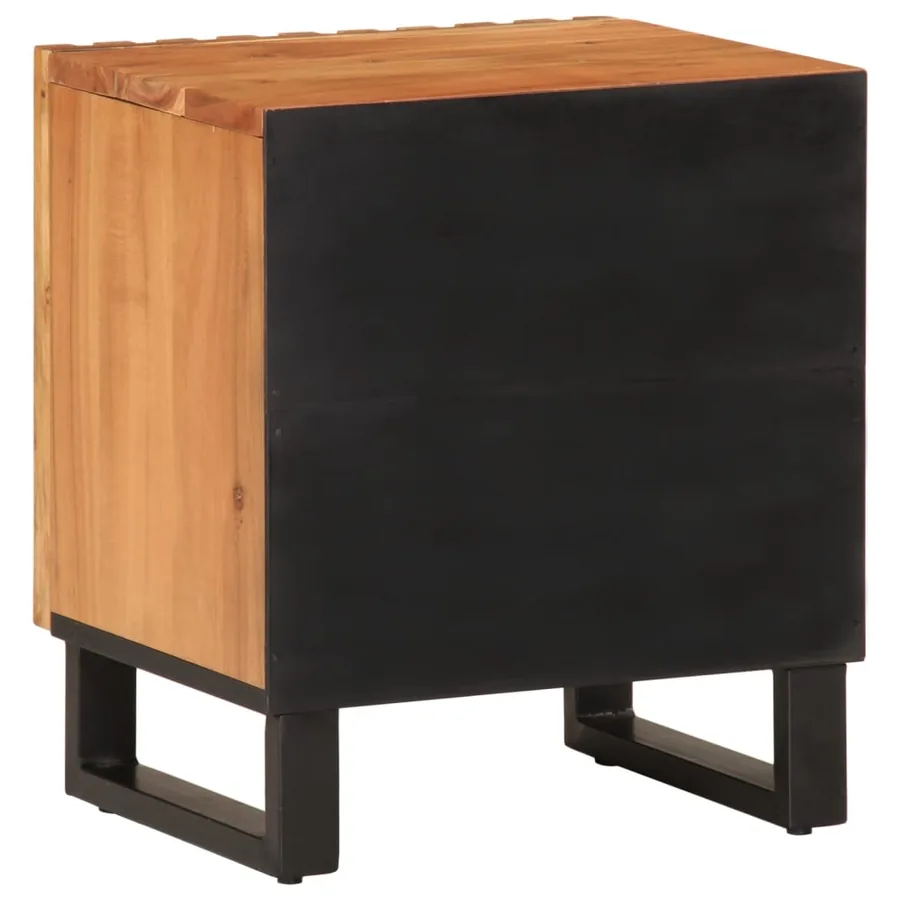 Tables de chevet 2 pcs 40x34x46 cm bois d'acacia massif - 6