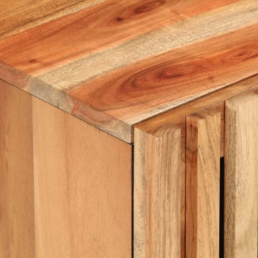 Tables de chevet 2 pcs 40x34x46 cm bois d'acacia massif - 7