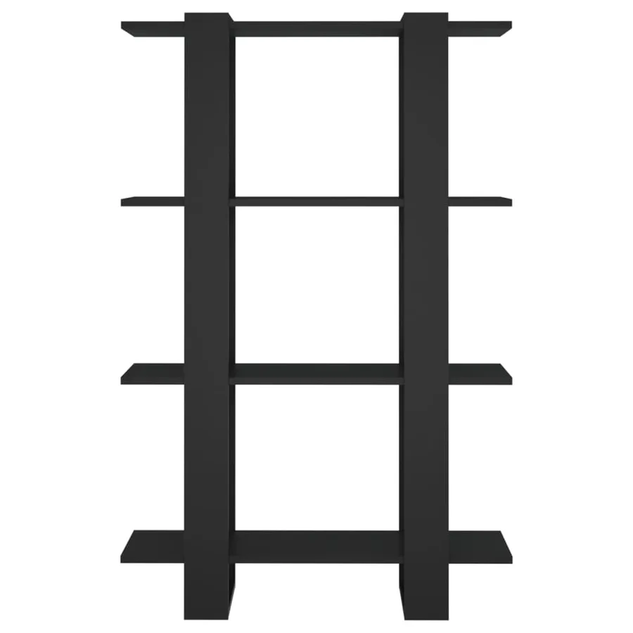 Bibliothèque/Séparateur de pièce Noir 80x30x123,5 cm - 5