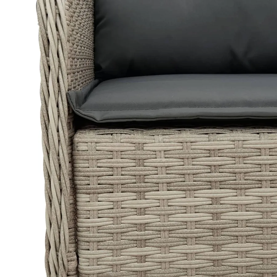 Chaises de jardin coussins lot de 2 gris clair résine tressée - 8