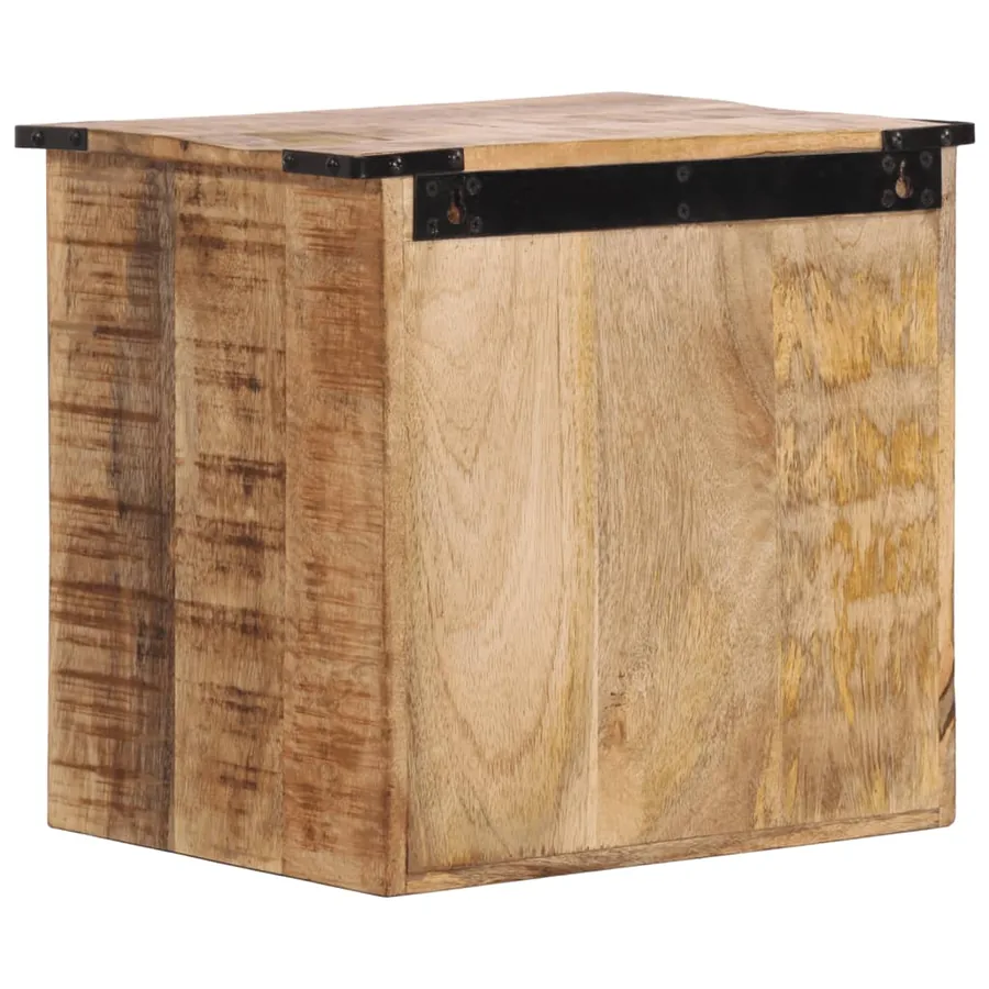 Table de chevet 40x30x37 cm bois de manguier massif - 5