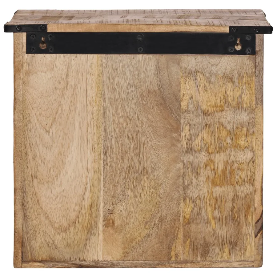 Table de chevet 40x30x37 cm bois de manguier massif - 6