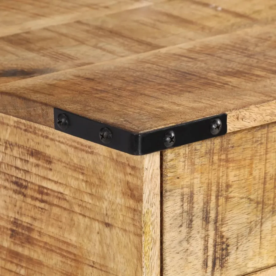 Table de chevet 40x30x37 cm bois de manguier massif - 7