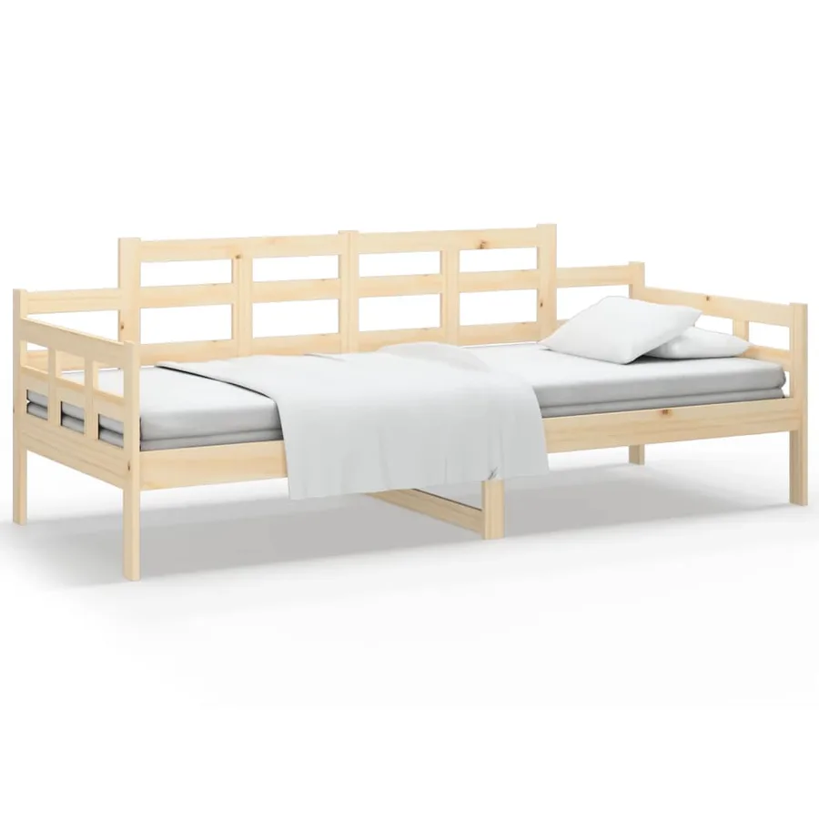Lit de jour sans matelas bois de pin massif 80x200 cm - 2