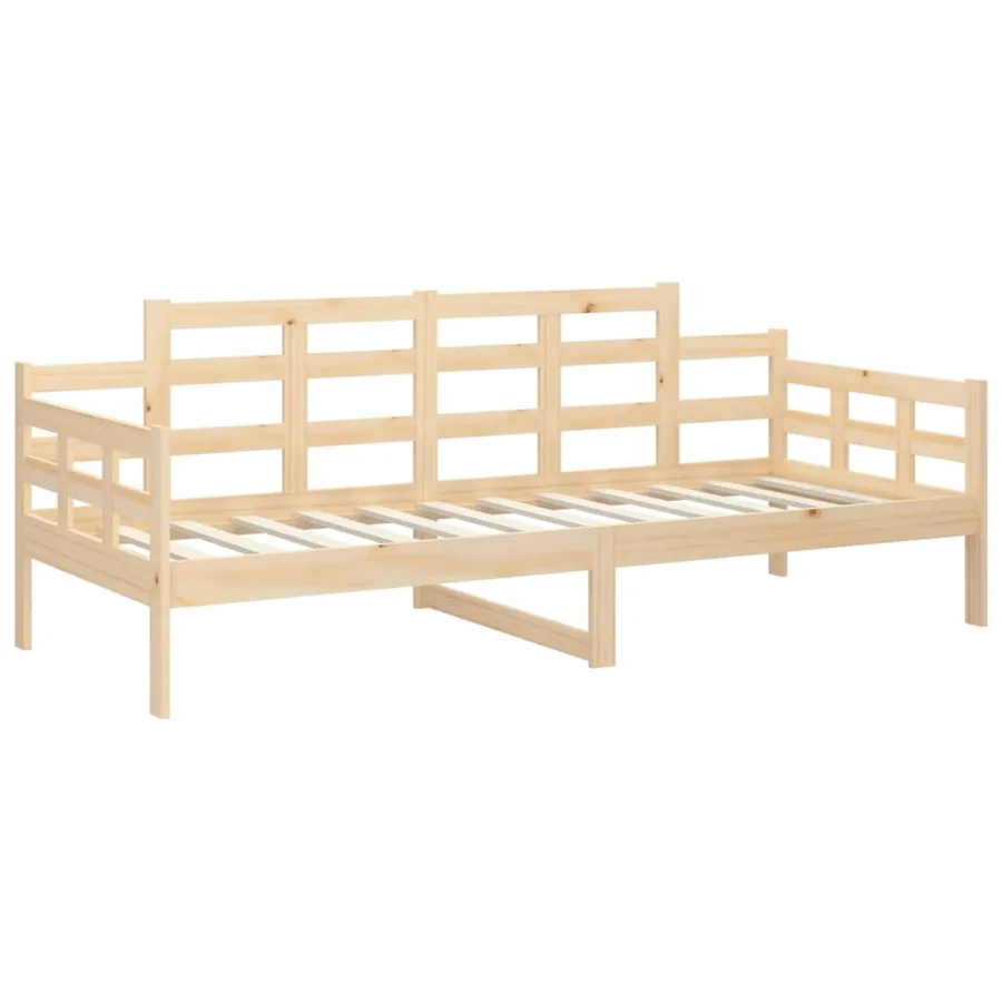 Lit de jour sans matelas bois de pin massif 80x200 cm - 4