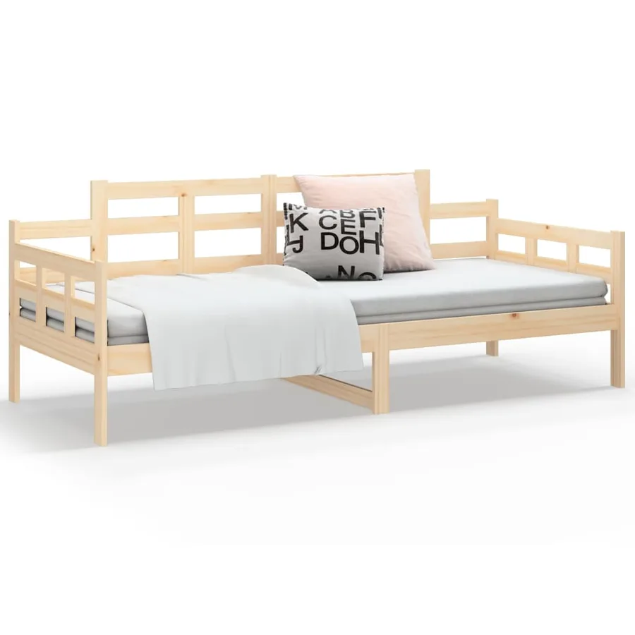 Lit de jour sans matelas bois de pin massif 80x200 cm - 7