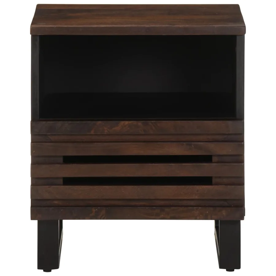 Tables de chevet 2 pcs 40x34x46 cm bois de manguier massif - 3