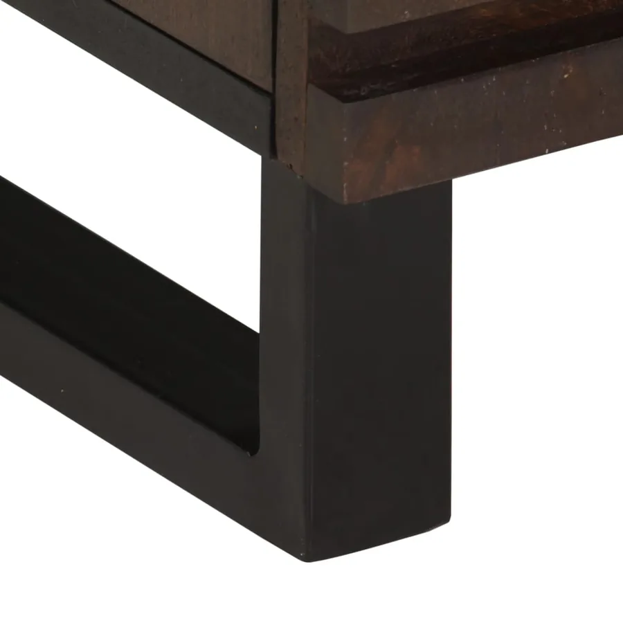 Tables de chevet 2 pcs 40x34x46 cm bois de manguier massif - 9