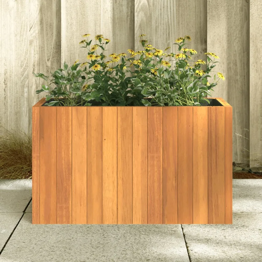 Jardinière 59x27,5x35 cm bois massif d'acacia - 3