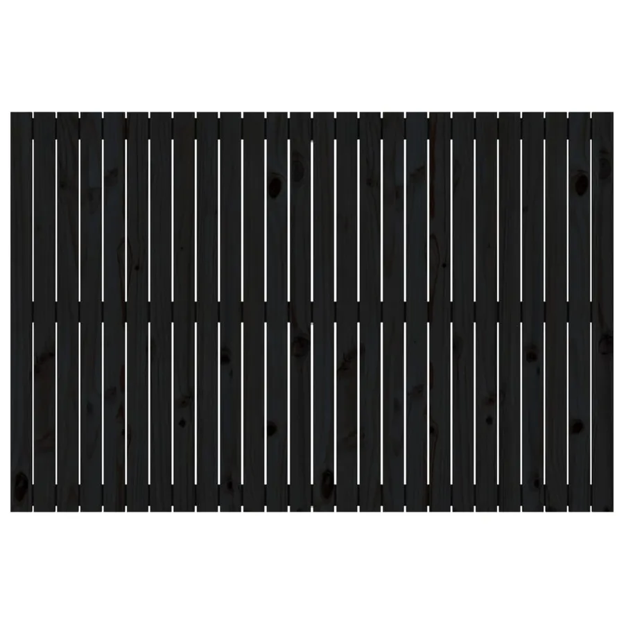 Tête de lit murale Noir 166x3x110 cm Bois massif de pin - 4