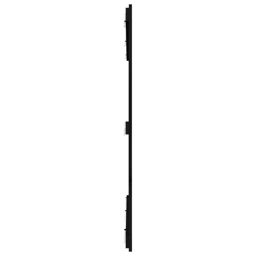 Tête de lit murale Noir 166x3x110 cm Bois massif de pin - 5