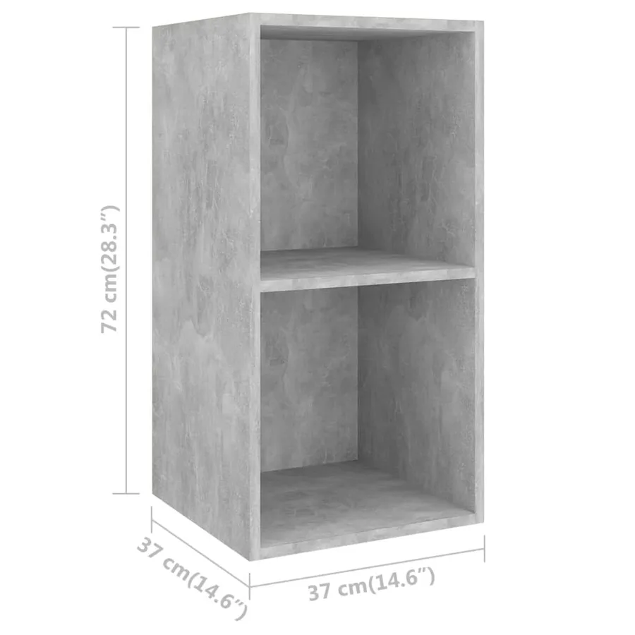 Meubles TV muraux 4 pcs Gris béton Bois d'ingénierie - 5