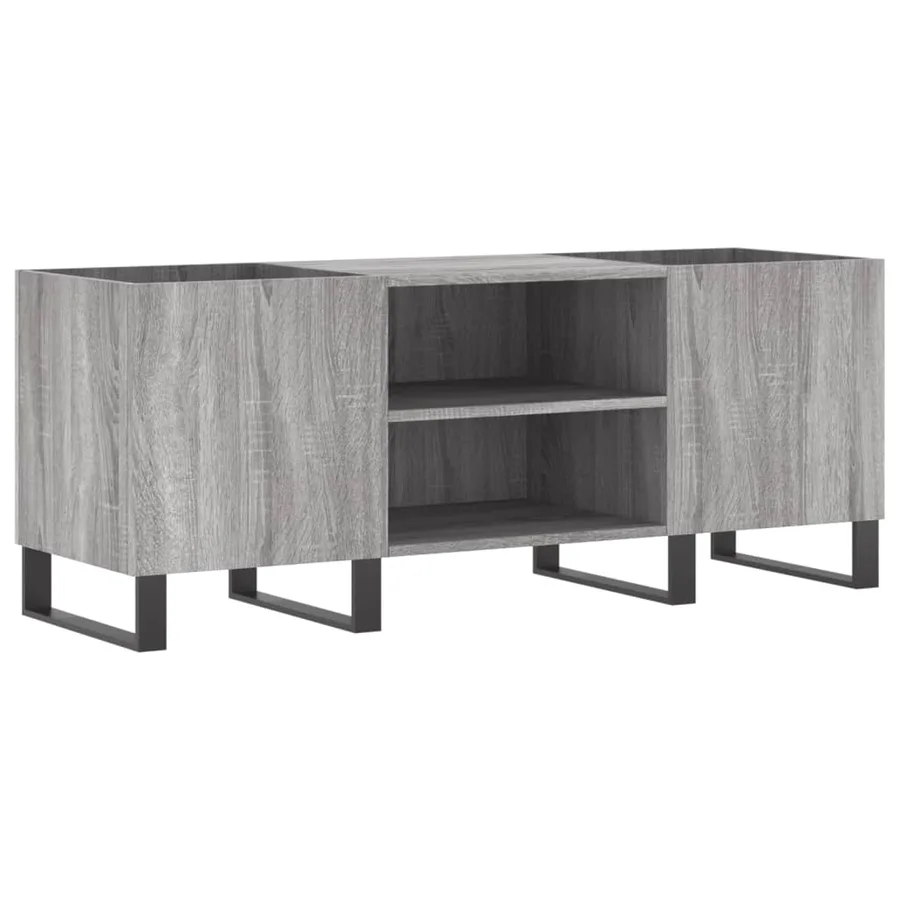 Armoire à disques sonoma gris 121x38x48 cm bois d'ingénierie - 2