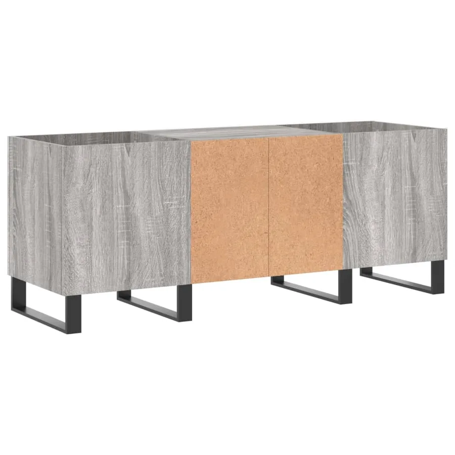 Armoire à disques sonoma gris 121x38x48 cm bois d'ingénierie - 6
