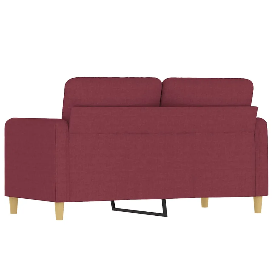 Canapé à 2 places Rouge bordeaux 120 cm Tissu - 5