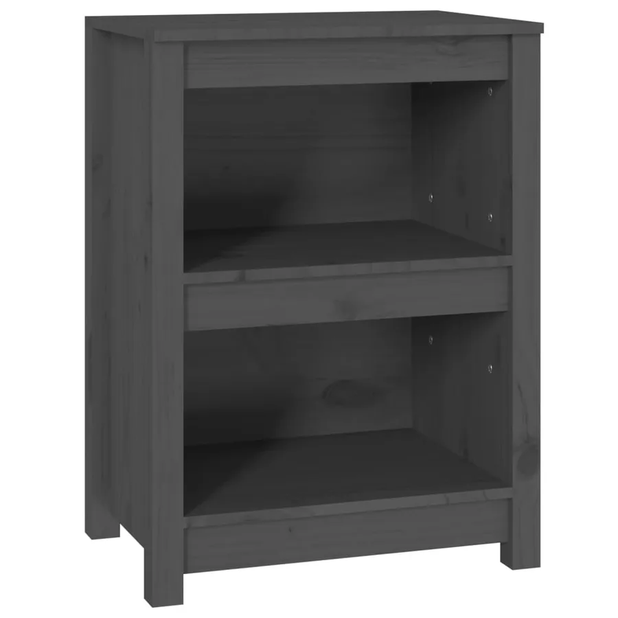 Bibliothèque Gris 50x35x68 cm Bois de pin massif - 2