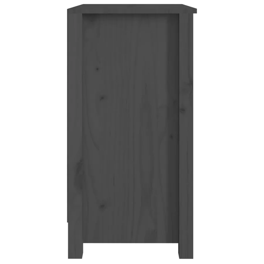 Bibliothèque Gris 50x35x68 cm Bois de pin massif - 6