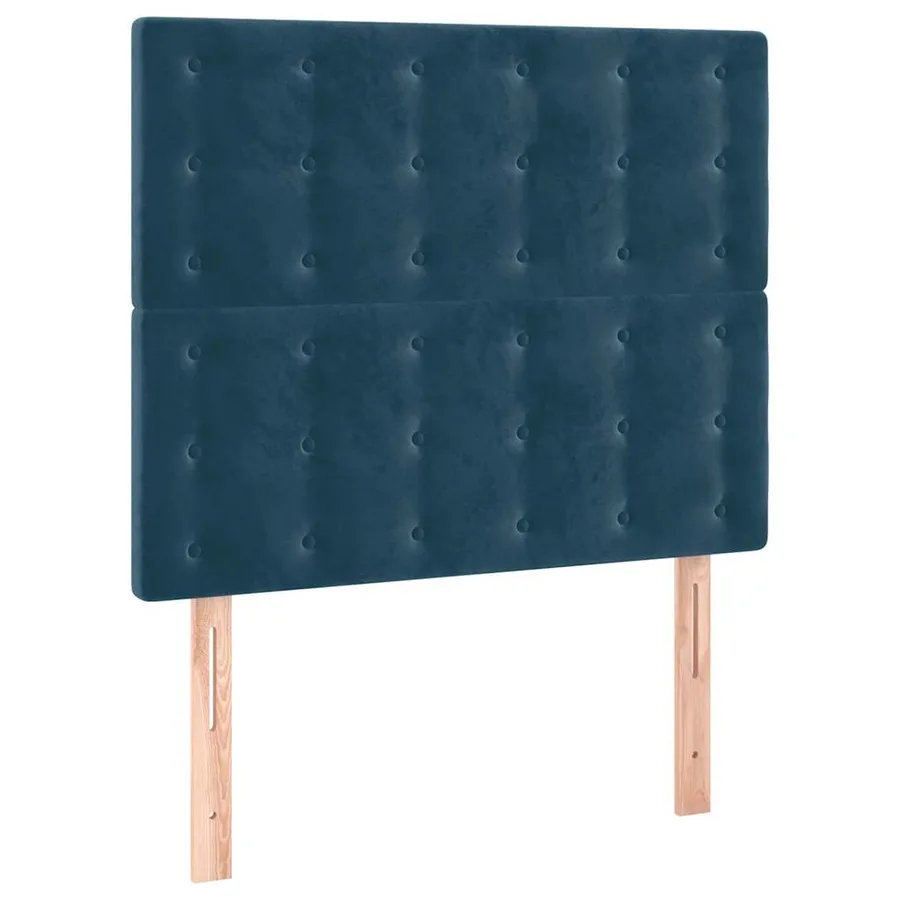 Tête de lit à LED Bleu foncé 90x5x118/128 cm Velours - 4