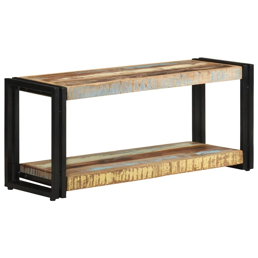 Meuble TV 90x30x40 cm Bois de récupération massif - 11
