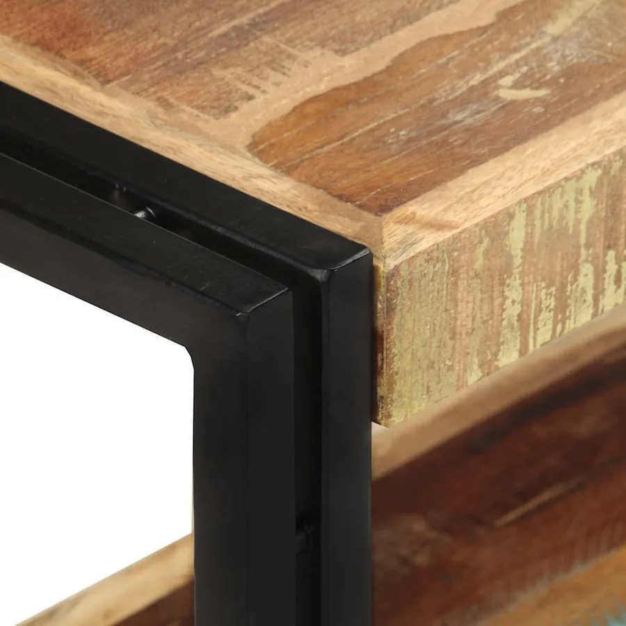 Meuble TV 90x30x40 cm Bois de récupération massif - 4